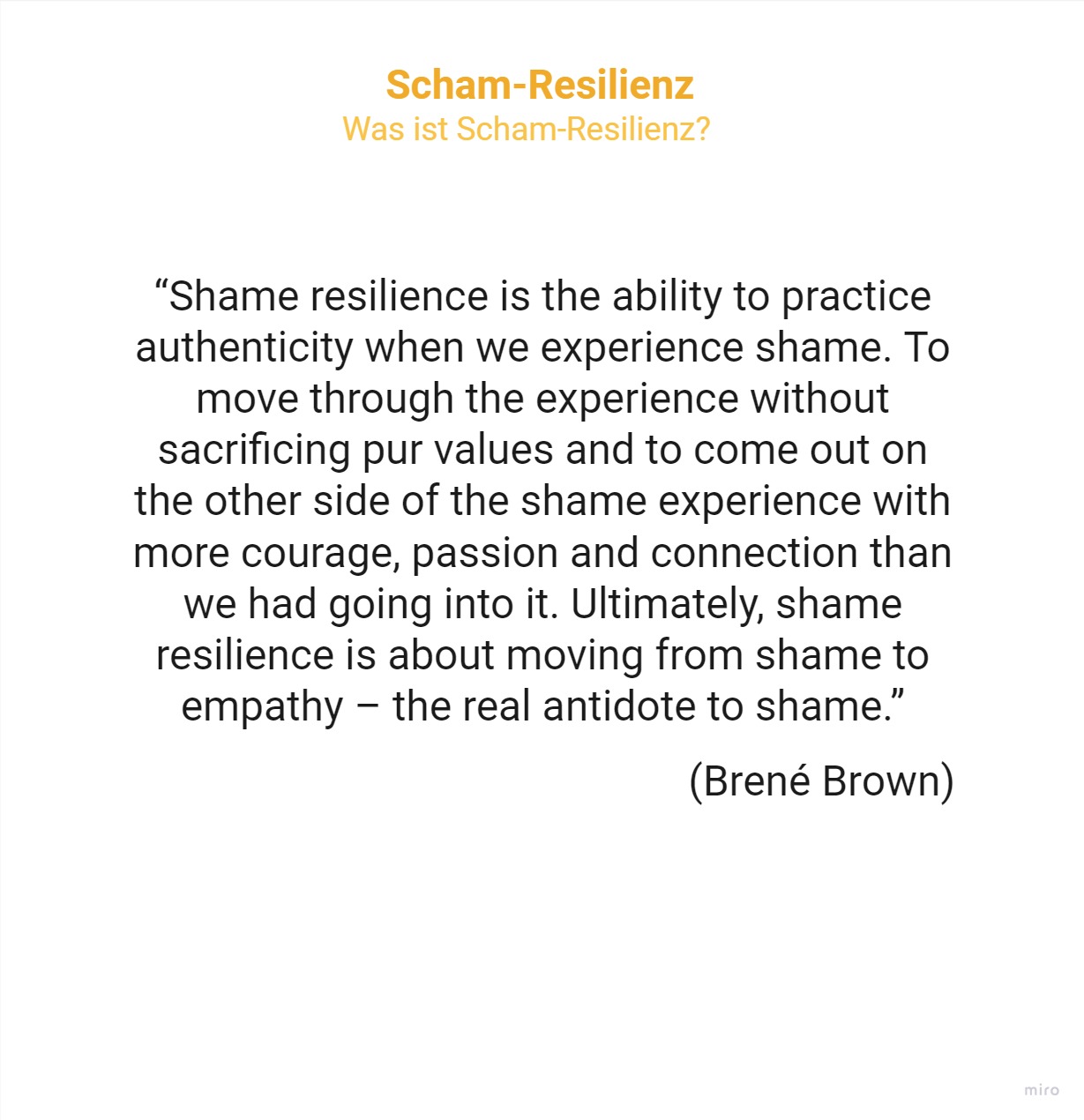 Zitat Scham-Resilienz nach Brene Brown
