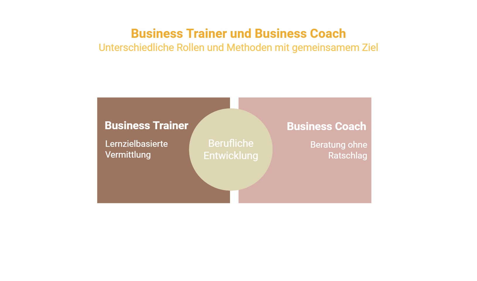 Business Trainer Business Coach Gemeinsamkeiten Unterschiede